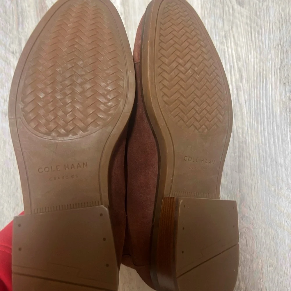 Cole Haan Women’s Riona Grand Back Zip Boots In Chestnut Size 10B